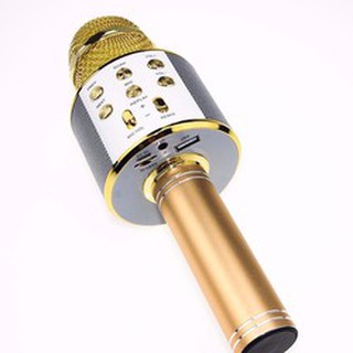 Mic hát kèm loa Bluetooth WS-858 cao cấp - MC98