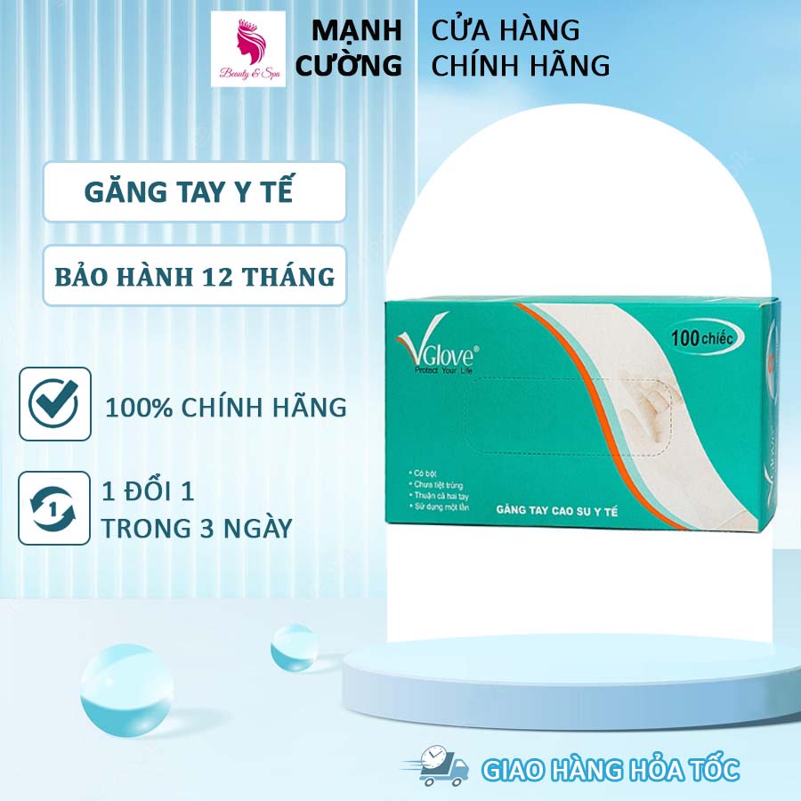 Hộp 100 Găng Tay Y Tế Không Bột, Và Có Bột Chuyên Dụng Dành Cho Phun Xăm Thẩm Mỹ