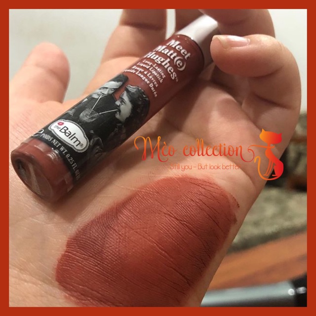 Son kem lì The Balm Meet Matte Hughes màu Trustworthy, Charming