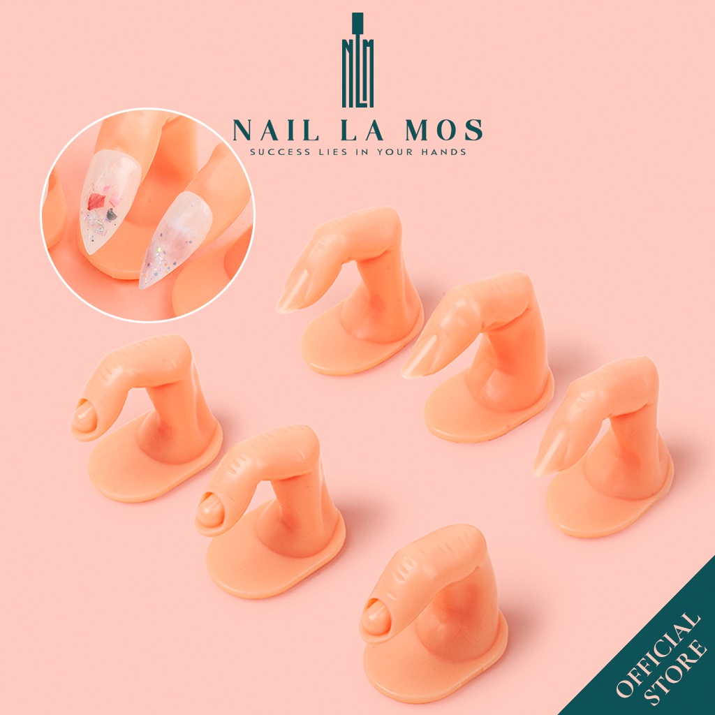 Ngón Tay Giả Học Làm Nail, Tập Vẽ Gel Đắp Móng Chuyên Dụng (Mẫu Mới)