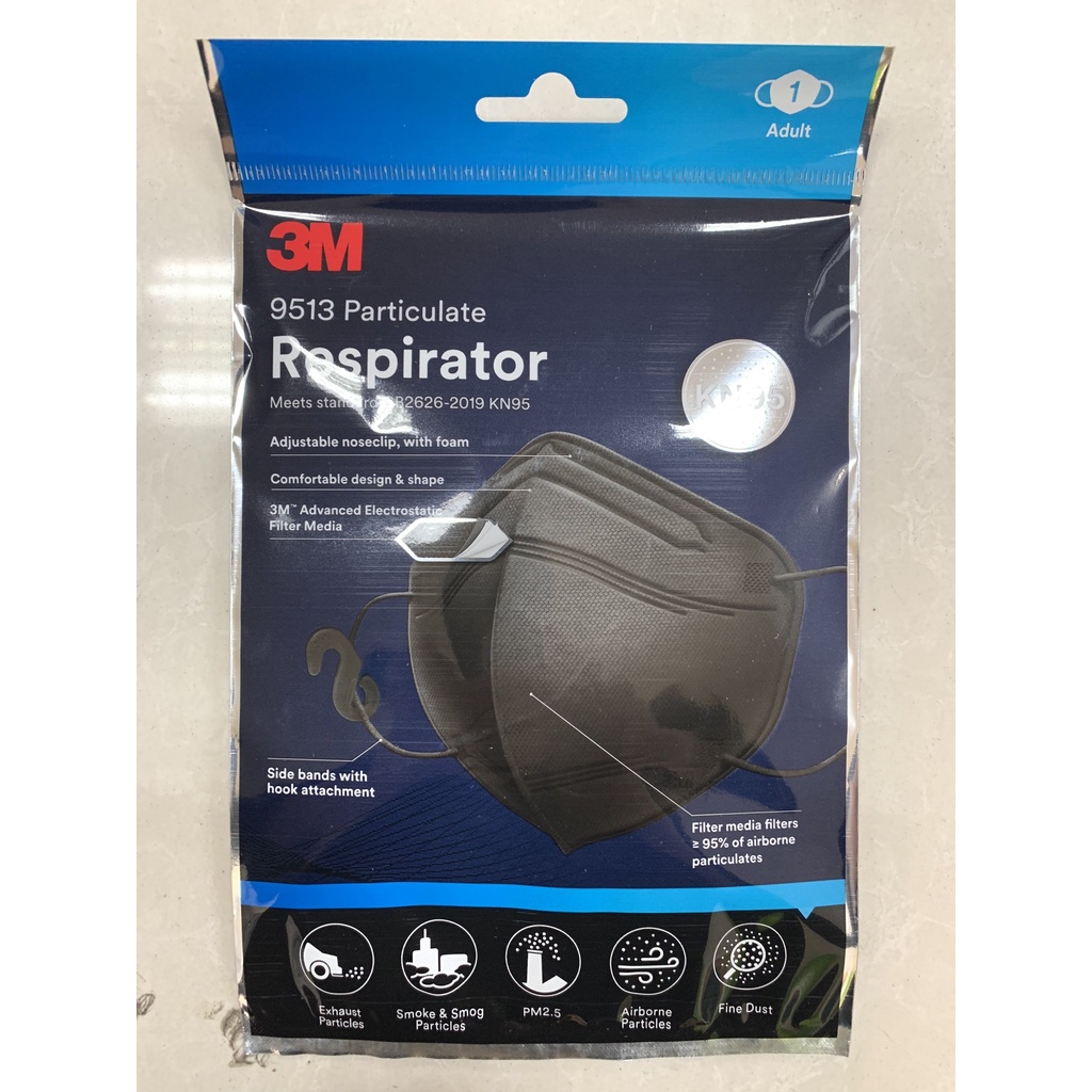 Khẩu trang kháng khuẩn và chống bụi đạt chuẩn KN95 3M 9513