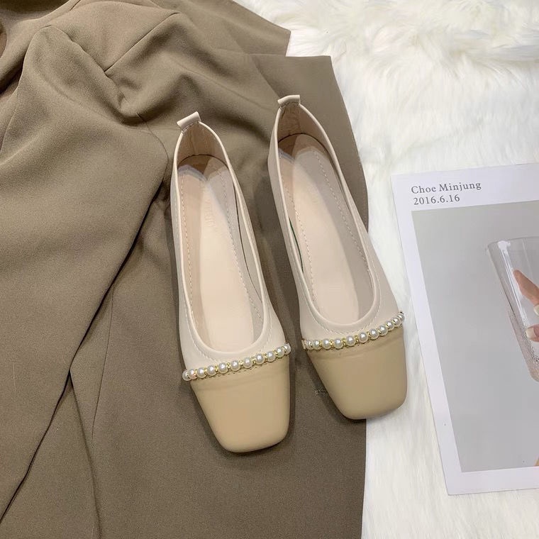 Giày Lười Đính Nơ Phong Cách Retro Hàn Quốc Cho Nữ