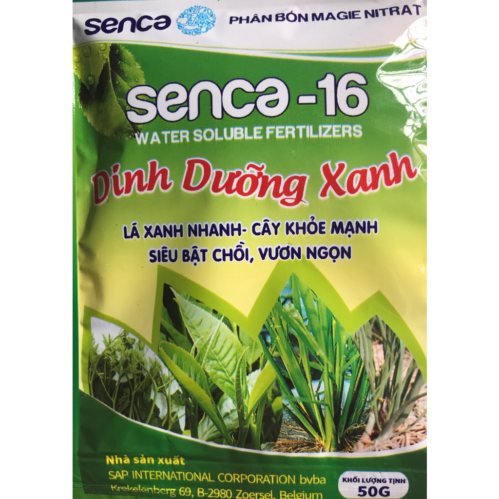 PHÂN BÓN SENCA-16 DINH DƯỠNG XANH LÁ XANH NHANH - CÂY KHỎE MẠNH SIÊU BẬT CHỒI ,VƯƠN NGỌN