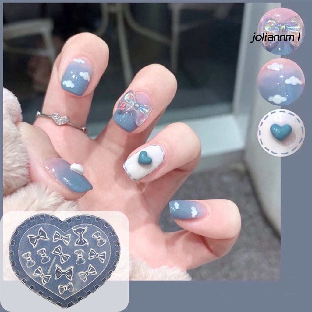Khuôn móng tay silicon trong suốt tạo họa tiết 3D trang trí