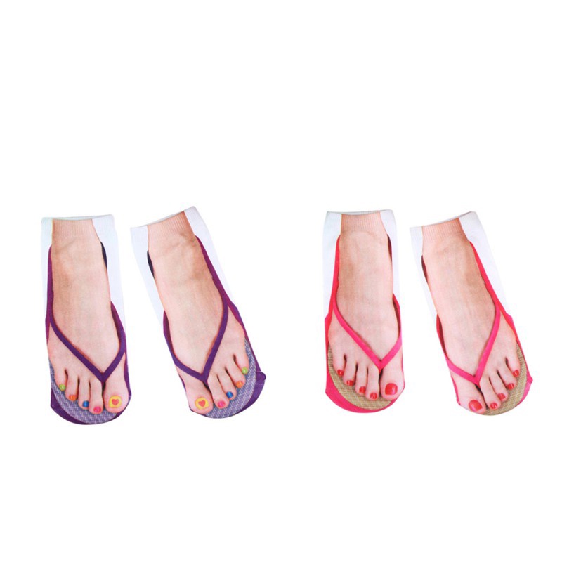Vớ Cổ Cao In Họa Tiết 3D Vui Nhộn