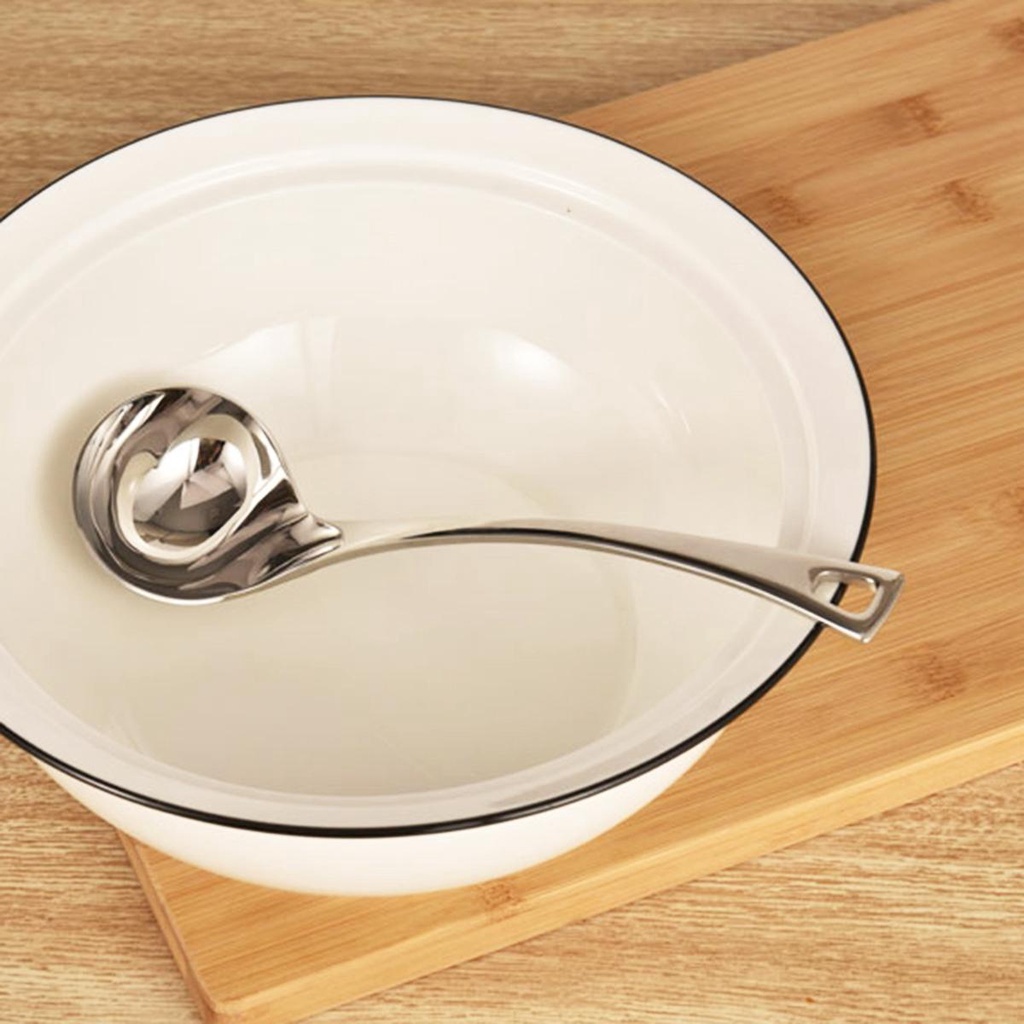 Muỗng Múc Sốt Bằng Thép Không Gỉ Tay Cầm Dài Tiện Dụng Cho Nhà Hàng