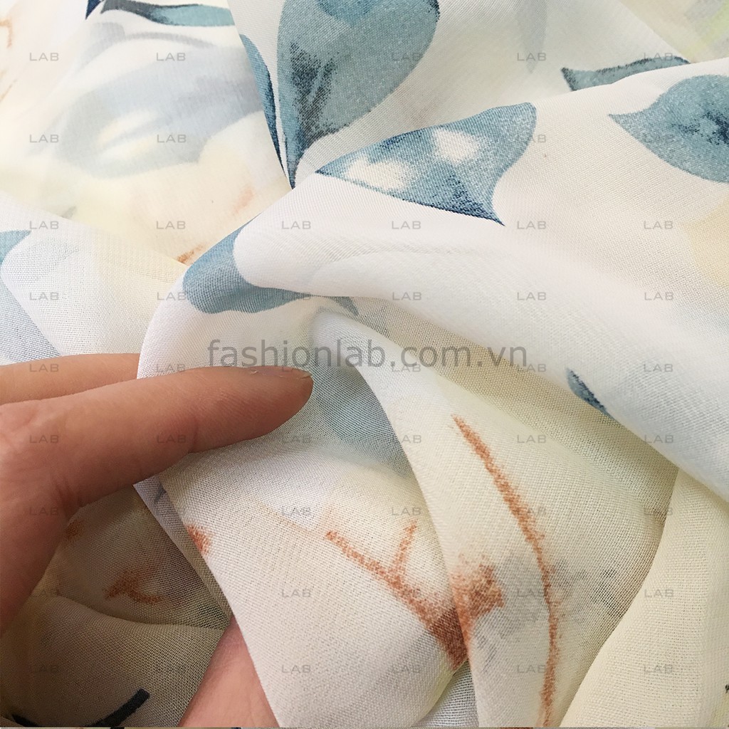 (video) Vải voan hoa khổ 150cm - Mẫu 010 #0306