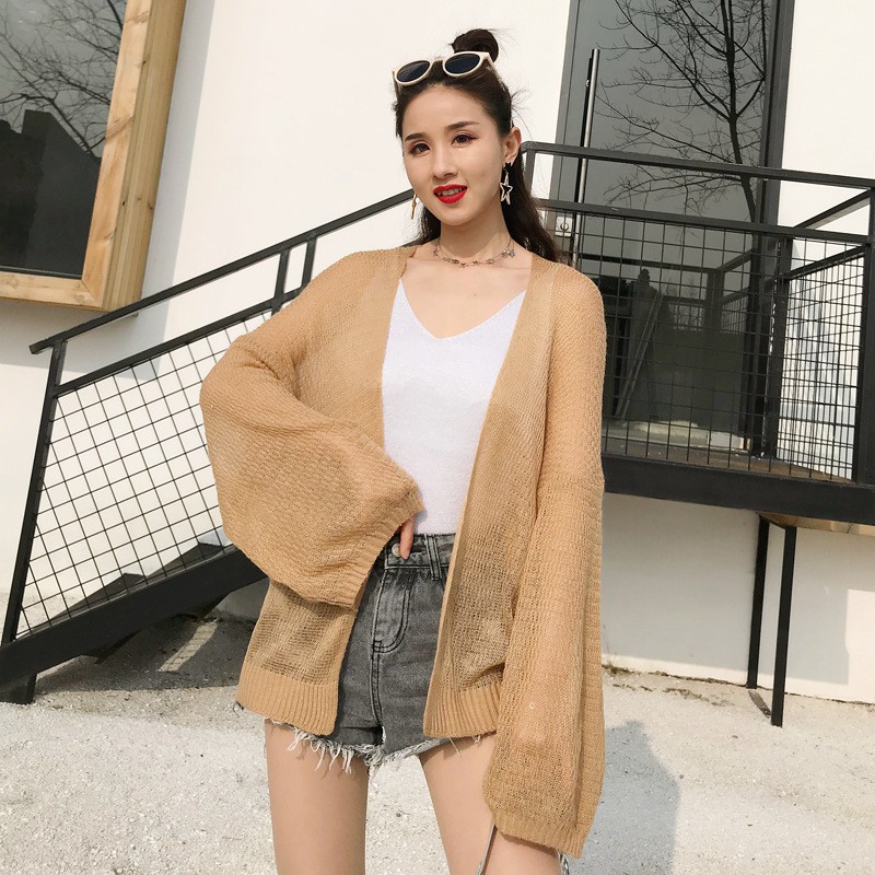 Áo Khoác Nữ ⭐ FREESHIP ⭐ Áo Cadigan len mỏng phong cách Hàn Quốc 934 | BigBuy360 - bigbuy360.vn