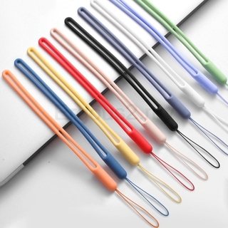 Ready Stocks Dây đeo cổ tay bằng silicone màu kẹo gắn trang trí điện thoại Iphone Samsung