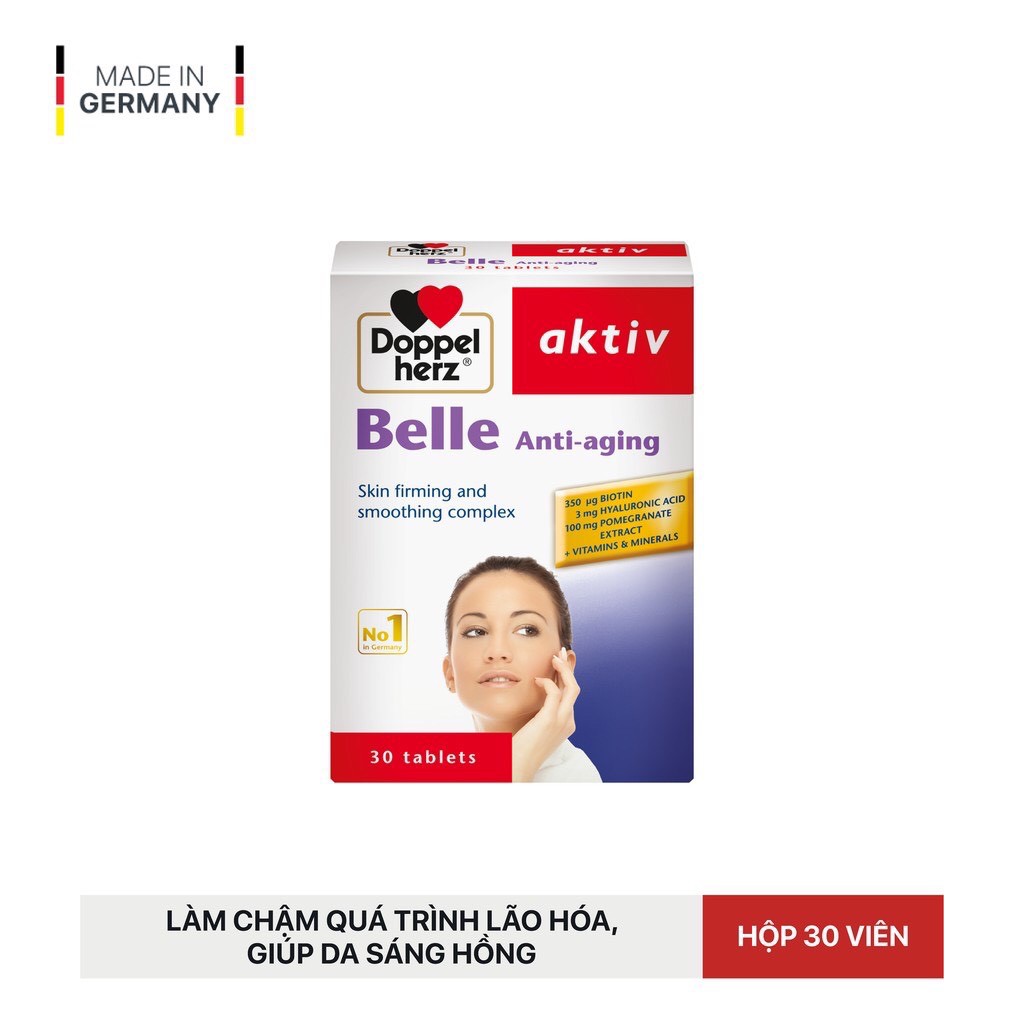 Viên uống làm chậm quá trình lão hoá da Doppelherz Aktiv Belle Anti Aging