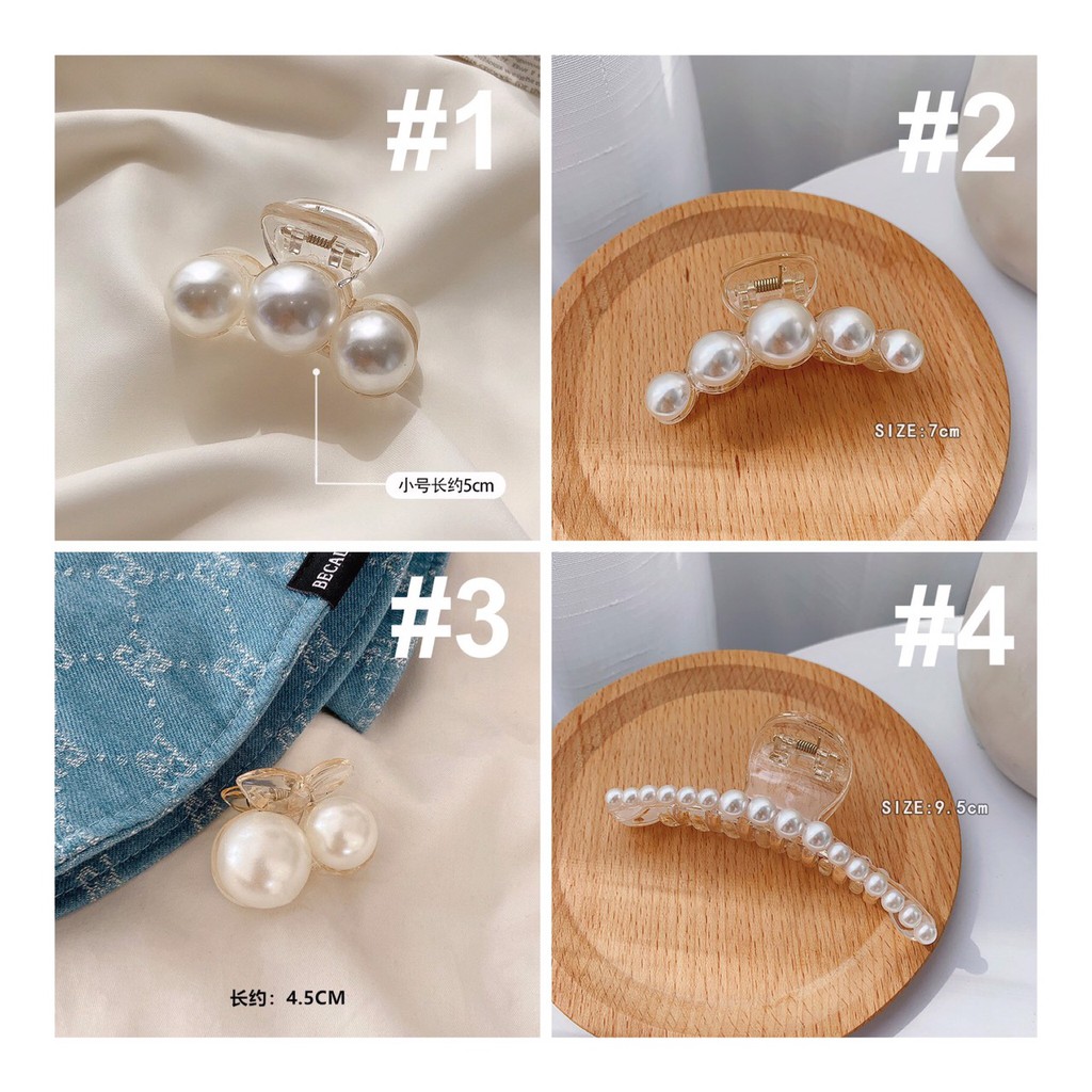 (CHỌN MẪU) Kẹp Tóc Đính Hạt Ngọc Nhiều Mẫu Phong Cách Hàn Quốc XIC19