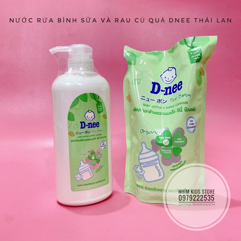 [Chính Hãng] Nước rửa bình Dnee dạng túi 600ml/chai 500ml