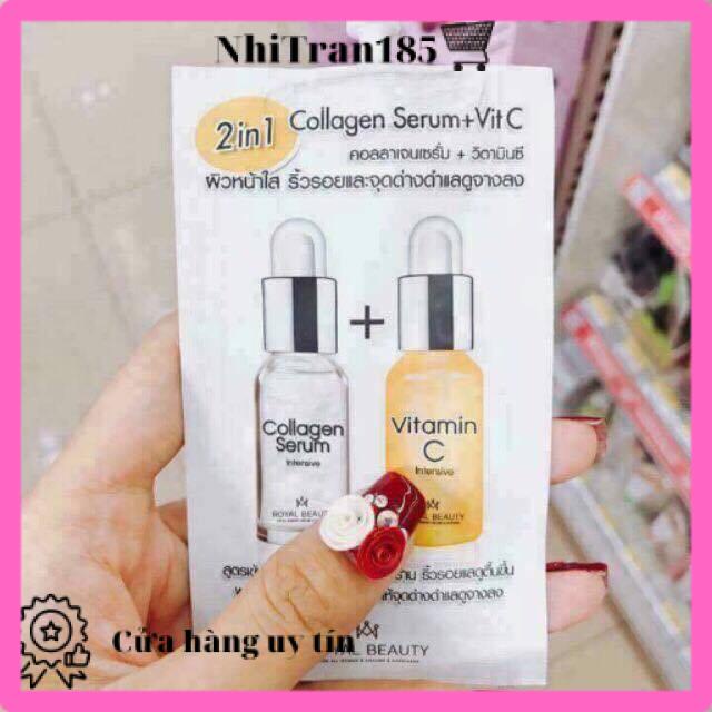 Serum 2in1 collagen +vit c chinh hãng thái lan dùng là mê