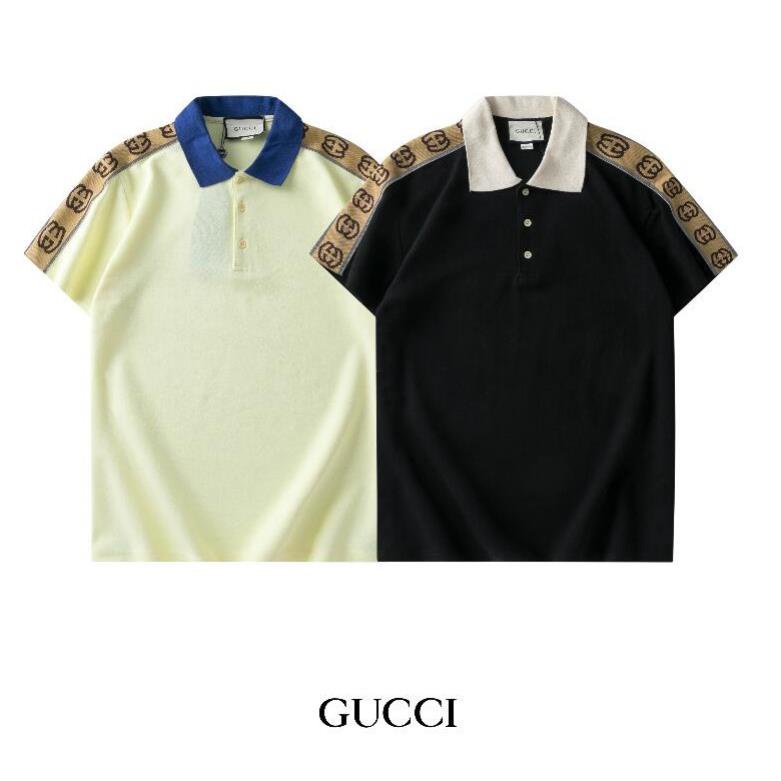 Áo Thun Polo Tay Ngắn Vải Cotton In Chữ Gucci Thời Trang Cho Nam Và Nữ ! #