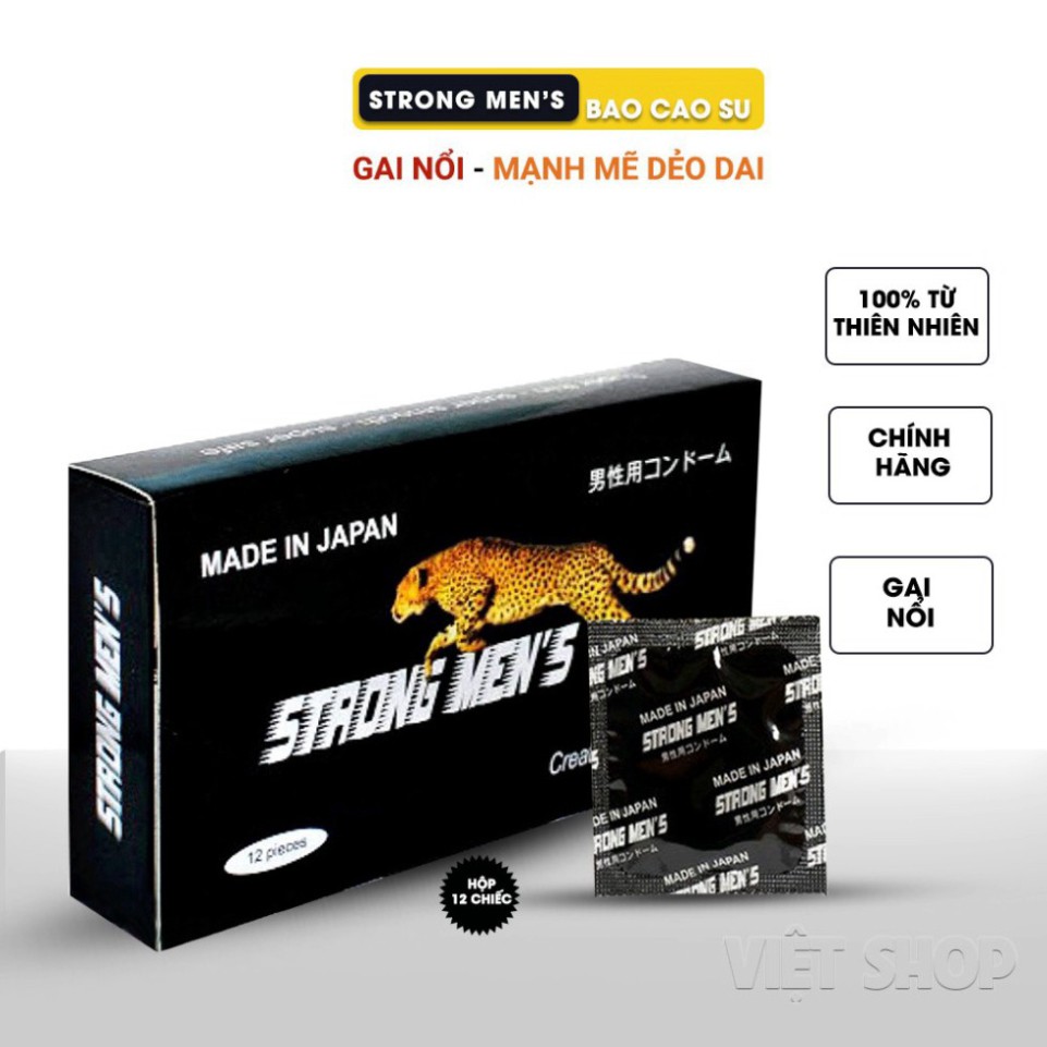 [SALE SẬP SÀN] Combo 3 Hộp Bcs Strong Men's – Dòng Bcs Gân Gai Tăng Khoái Cảm, Thỏa Mãn Cực Sung Sướng (Hàng Chính Hãng)