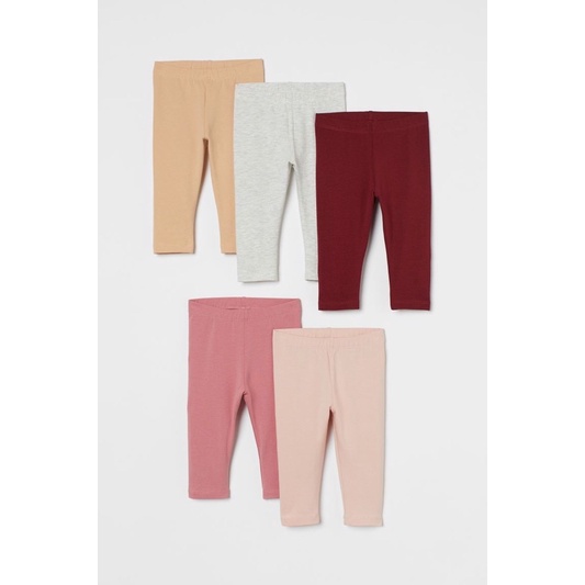Set 5 quần legging cho bé gái săn sale hàng chính hãng