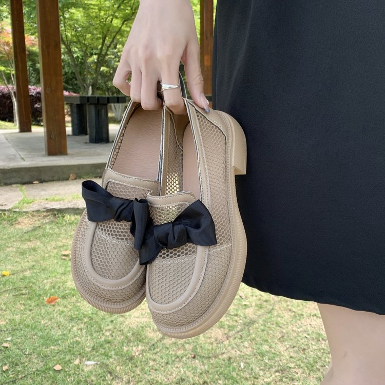 [ Mã 66CBSALE giảm 30K đơn 200K] Giày Lười Phối Nơ Xinh Xắn Dành Cho Nữ | BigBuy360 - bigbuy360.vn