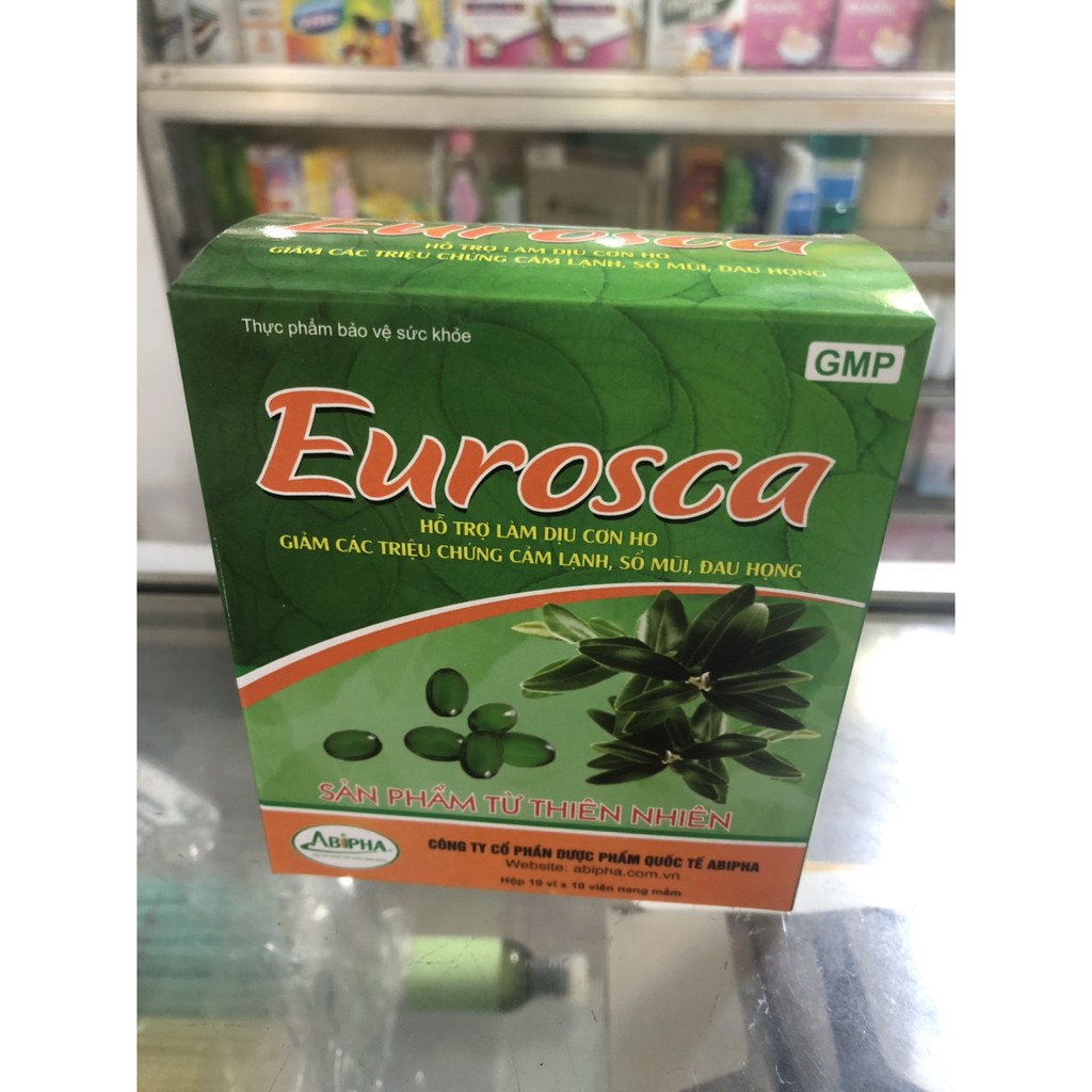 Eurosca - Giảm ho, thông thoáng mũi, giảm các triệu chứng cảm lạnh, sổ mũi, đau họng