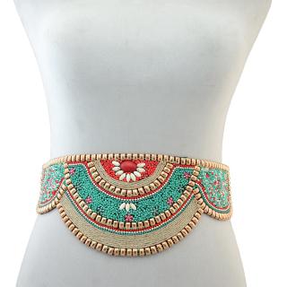 Retro Ethnic Beaded Elastic Strech Belt Waist Belly Chain Body Jewelry 6541