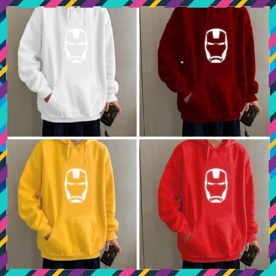 TẶNG KÈM NÓN KẾT- Áo khoác hoodie phản quang , Áo nỉ Iron Man dày  êm ái, Freesize Unisex cho nam và nữ  - KN31 . | BigBuy360 - bigbuy360.vn