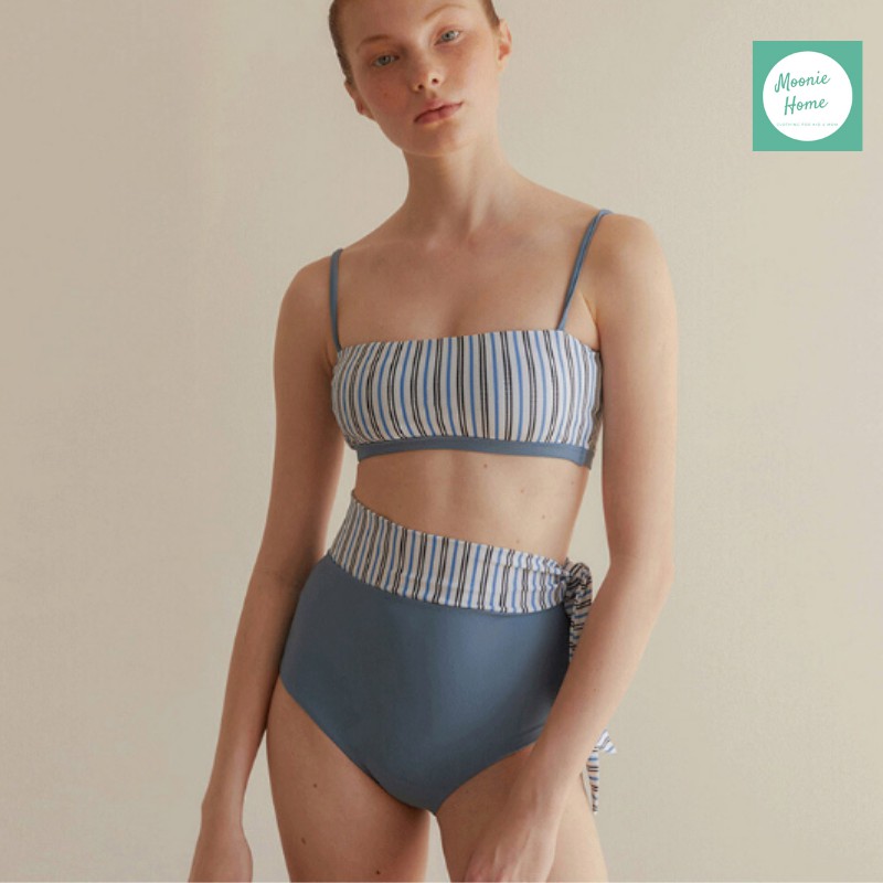 Bikini 2 Mảnh. Đồ Bơi Cao Cấp Họa Tiết Kẻ Sọc Lạ Mắt Sang Chảnh BN - 211 (Ảnh + Video thật)