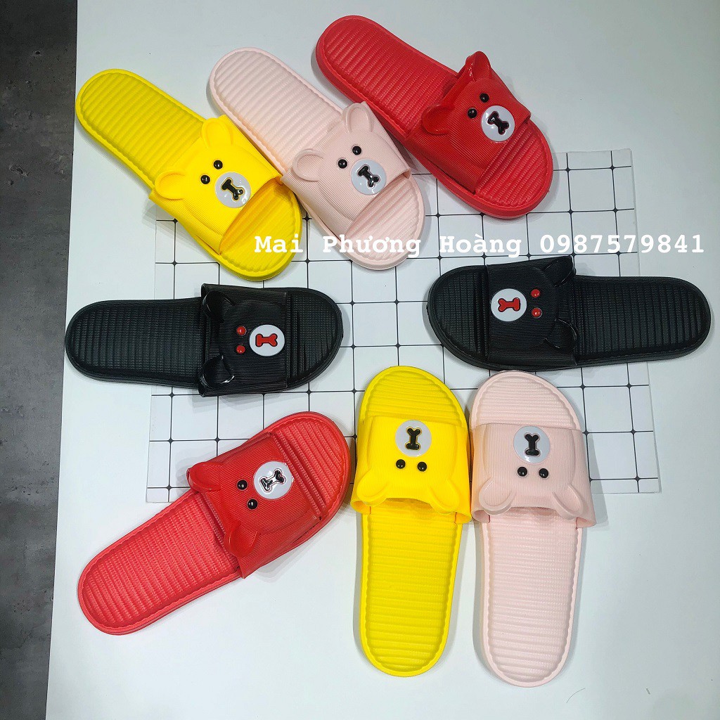Dép gấu cute - Xinh xắn chất eva siêu êm,nhẹ chống trơn trượt (Ảnh thật shop chụp)