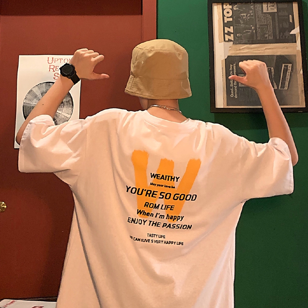 Áo Thun Tay Ngắn Dáng Rộng Phong Cách Harajuku | BigBuy360 - bigbuy360.vn