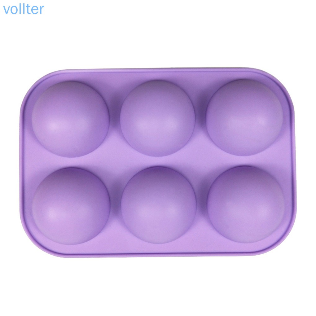 Khuôn silicone làm bánh 6 ngăn tròn tiện lợi
