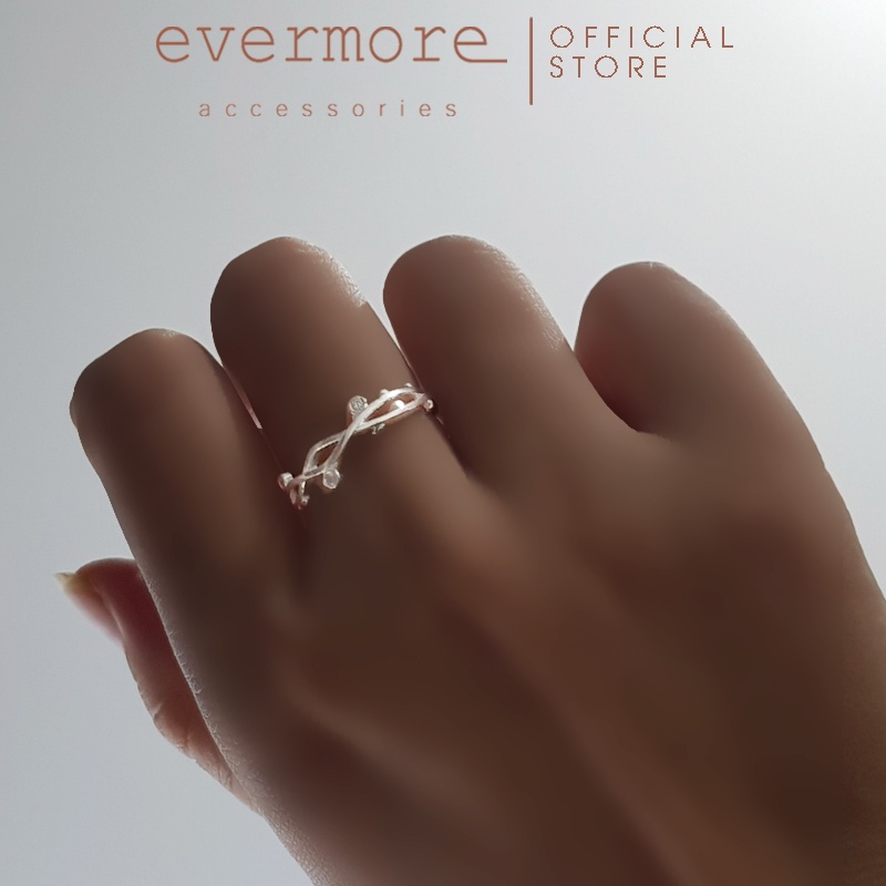 Nhẫn bạc S925 EVERMORE, nhẫn bạc lá liễu willow thanh lịch, minimalism - N062