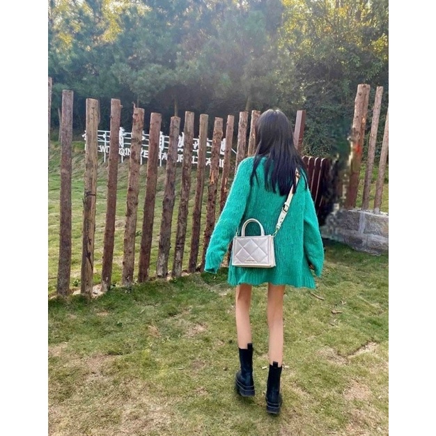 Túi quai cầm màu trắng sz 21cm