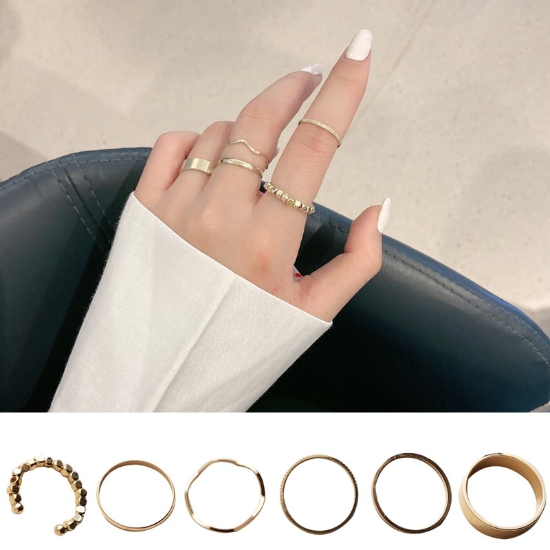 Set 6 nhẫn tay thời trang cá tính C50
