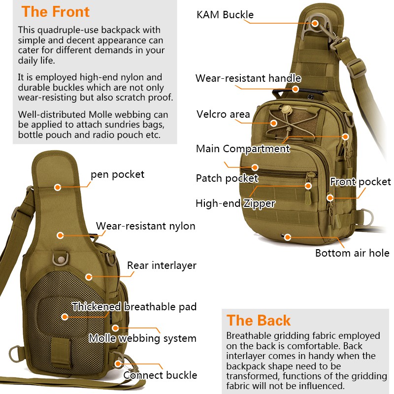 Túi đeo hông dã ngoại họa tiết cờ Mỹ thời trang 3505