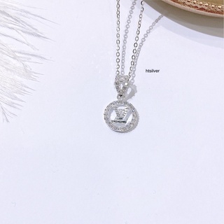 Dây chuyền Bạc 925 mặt LV đá