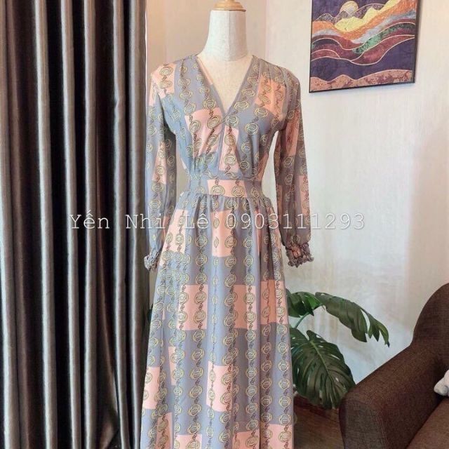 [SALE] Đầm maxi họa tiết độc lạ, đầm quảng châu cao cấp (có ảnh thật shop tự chụp)