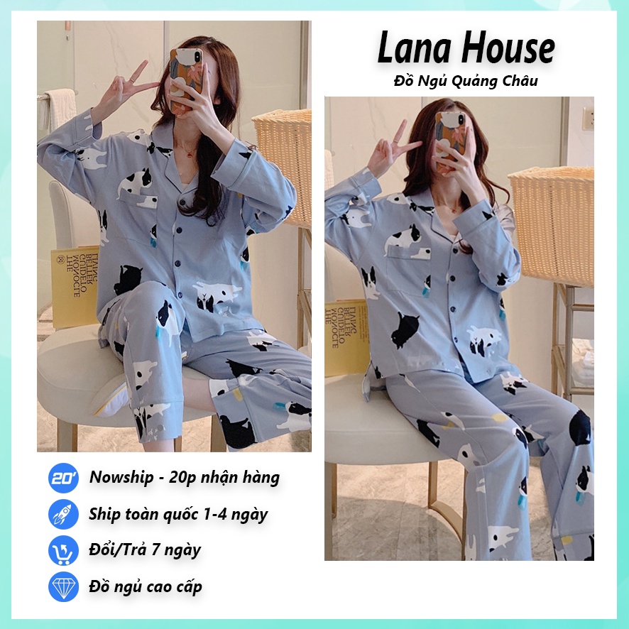 Đồ bộ nữ pijama dài tay bigsize mặc nhà cao cấp chất dày ấm PJMDAII02