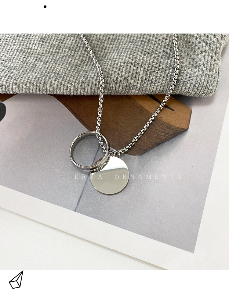 vòng cổ Thép Titan Mặt Dĩa Thời Trang Cá Tính