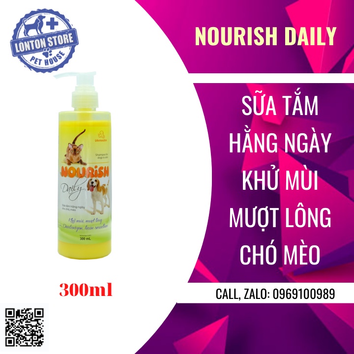 VEMEDIM Nourish Daily Shampo - Sữa Tắm Hằng Ngày Cho Chó Mèo  300ml - Lonton Store