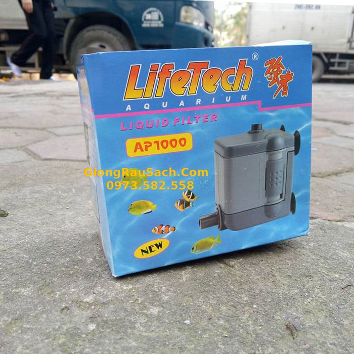 Máy Bơm chìm mini bể cá cảnh Lifetech AP1000 6.5w đẩy cao 0.65m