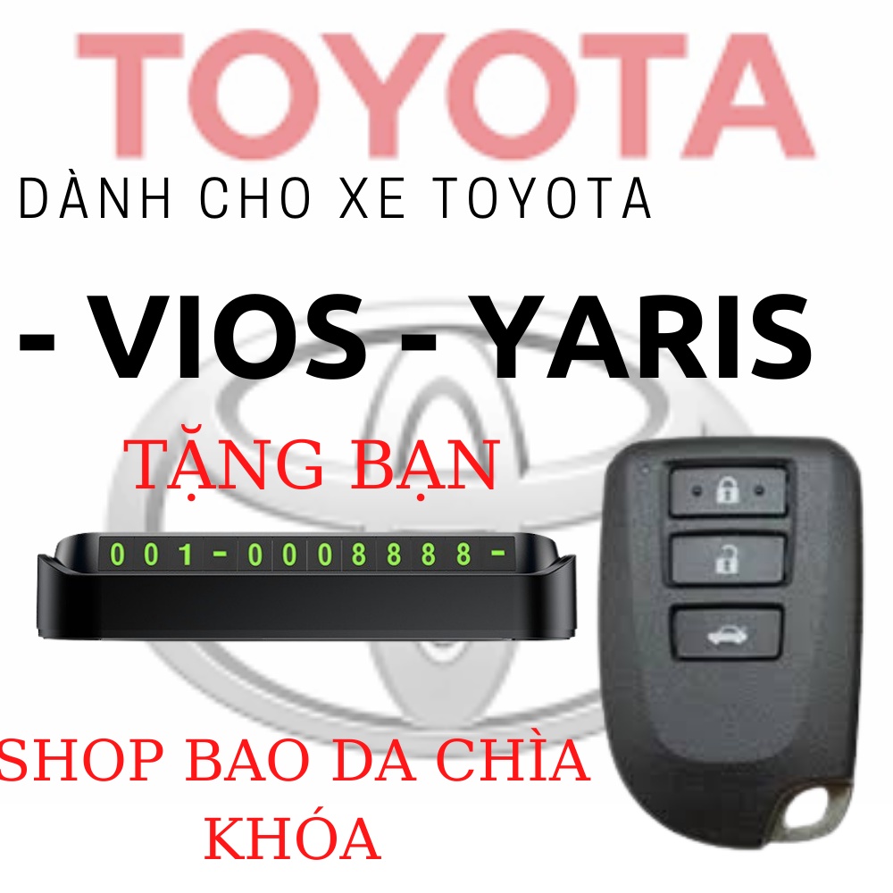 Bao Da Chìa Khoá Toyota Vios,Bao Da Chìa Khoá Toyota Yaris,Bọc Chìa Khóa Vios ,Yaris 2019 - 2020 - 2021 (TVW)