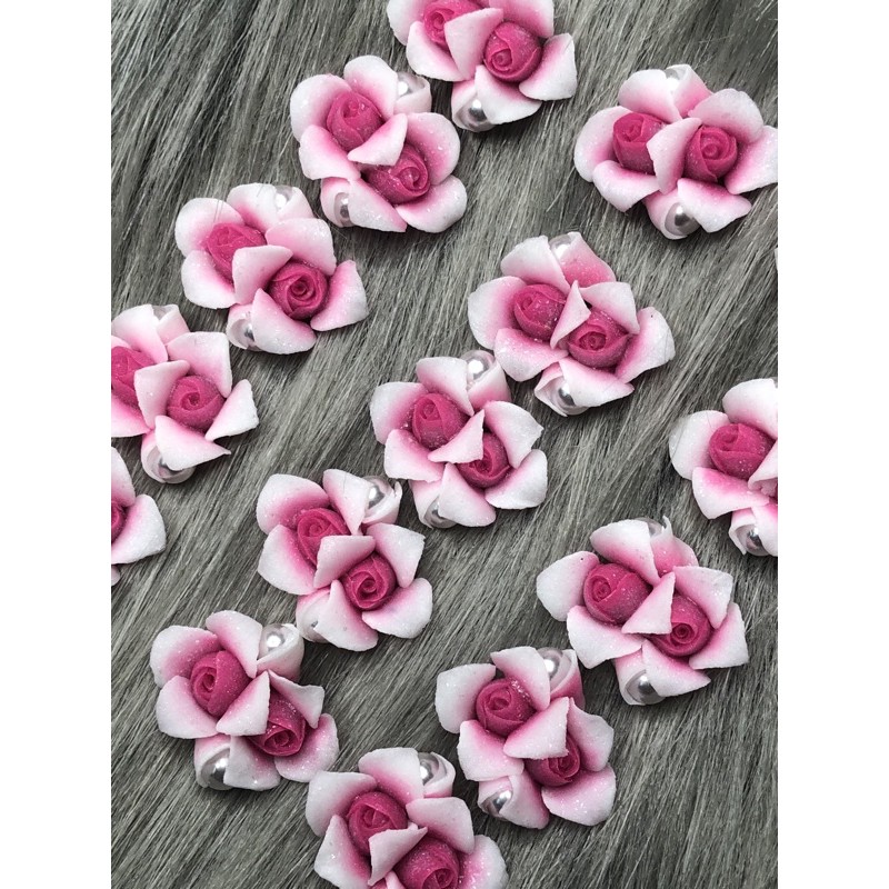 Hoa hồng kép(hoa hồng gắn móng nail) SHOP NAIL HUYỀN ANH