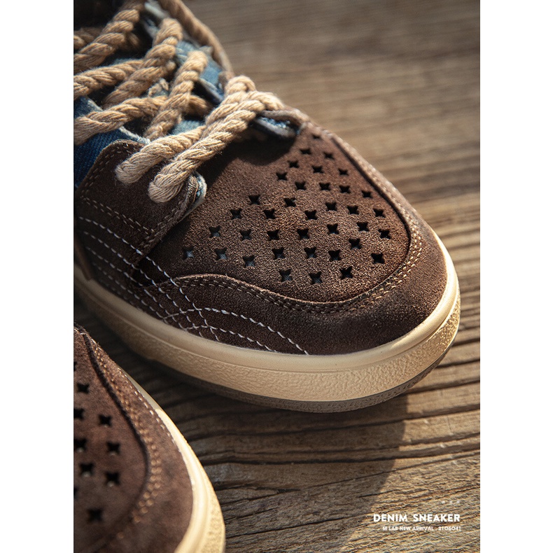 Giày thể thao MADEN vải denim phong cách Nhật Bản cổ điển thời trang cá tính dành cho nam