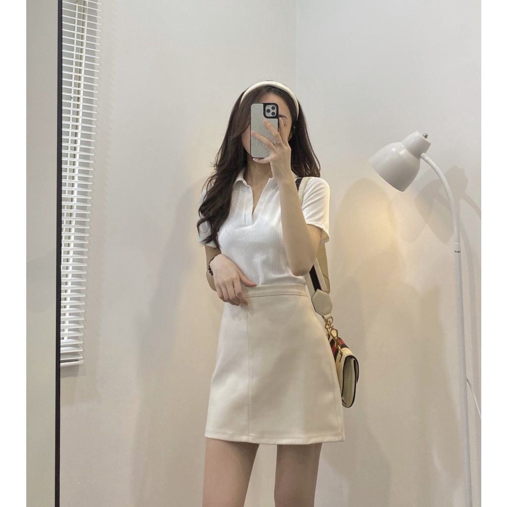 ( Ảnh thật ) A8001 Áo croptop thun gân