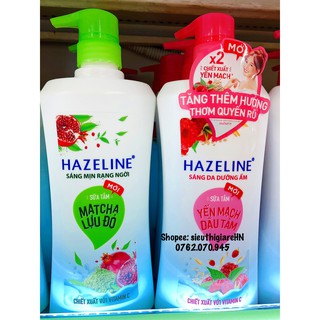 Sữa tắm Hazeline Matcha Lựu Đỏ & Yến Mạch Dâu Tằm 670g