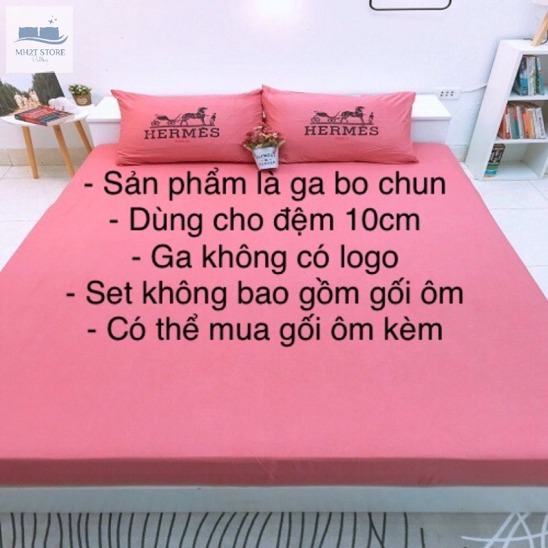 Bộ Chăn Ga Gối Hè Thu Chất Liệu Đũi Mát Set Chăn Ga Gối 4 Món Bo Chun Theo Yêu Cầu MH2T STORE
