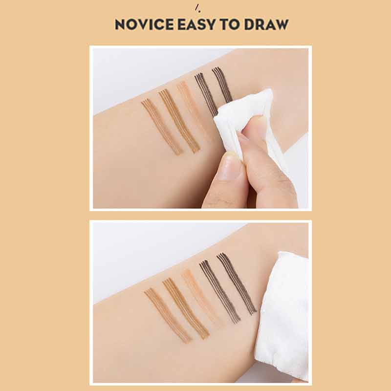 Bút kẻ lông mày dạng lỏng 4 ngòi nhỏ chống thấm nước lâu trôi