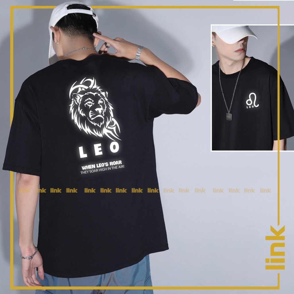 Áo phản quang bạc Sư Tử - Cung Hoàng Đạo  tay lỡ unisex