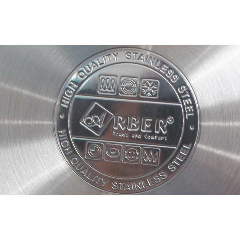 Bộ nồi Đức 5 món Arber AB-05Plus - Hàng chính hãng, Inox 304, Vung kính cường lực