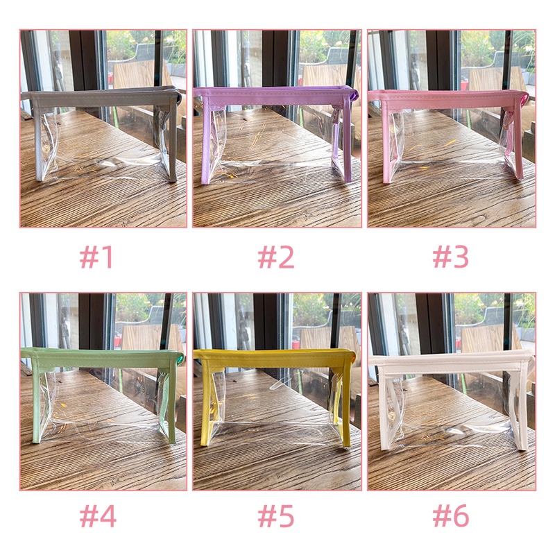 Túi đựng bút bằng PVC trong suốt sức chứa lớn phong cách Hàn Quốc
