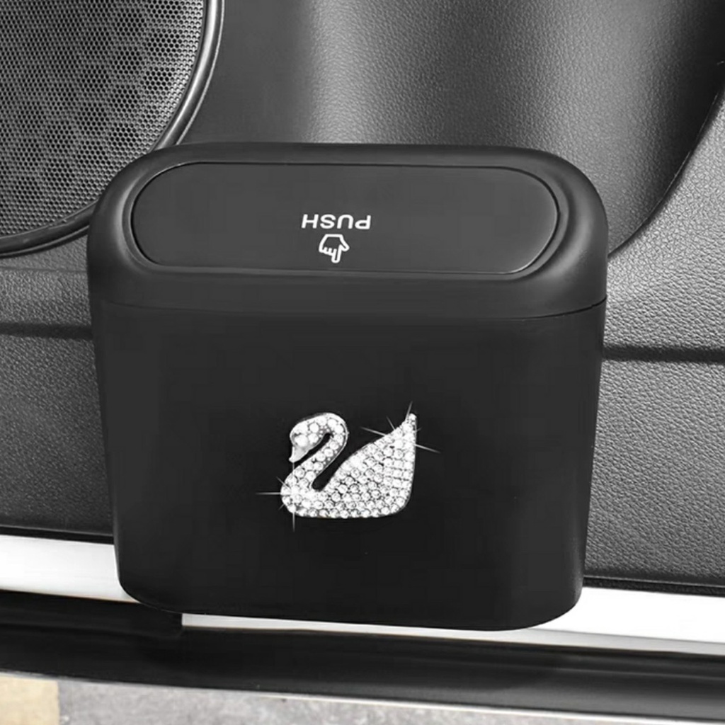 Thùng Rác Mini Sang Trọng Đính Đá Để Trong Ô Tô Đa Năng Tiện Lợi