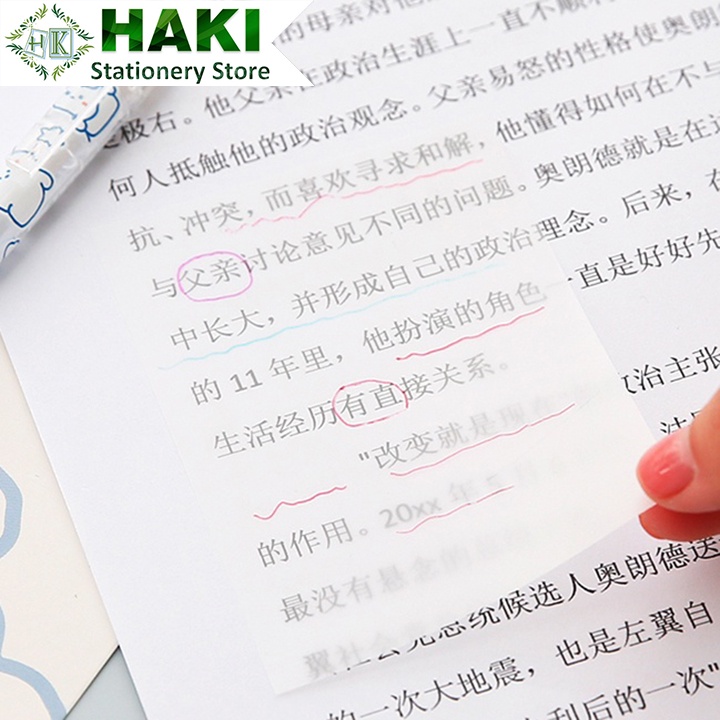 Giấy ghi chú 50 tờ chống thấm nước HAKI, giấy note giấy nhớ kiểu dáng đơn giản tiện dụng NO13